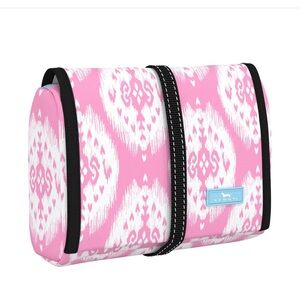 Scout Pink and White Ikat Cosmetic Bag